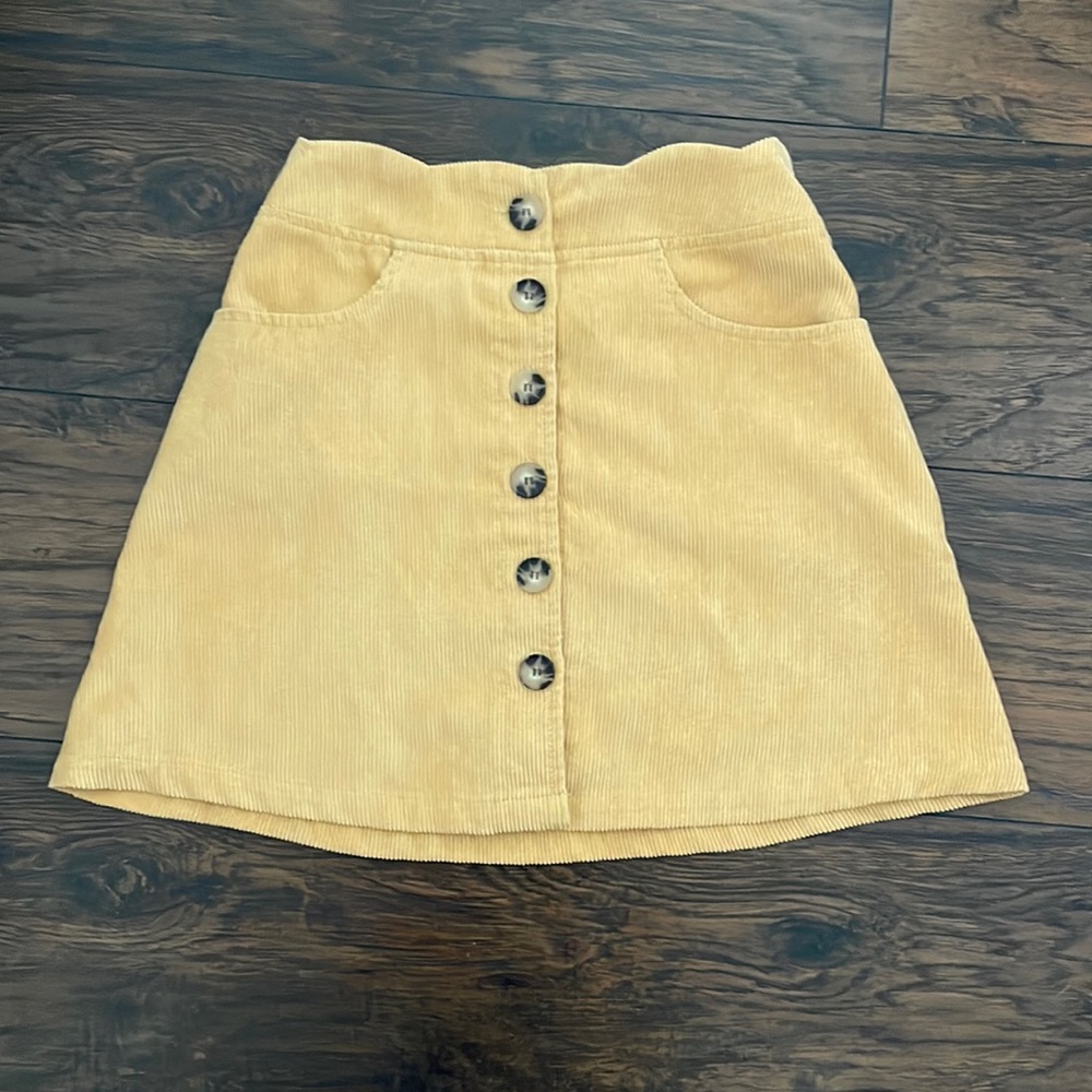 Corduroy mustard yellow skirt